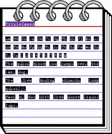 TrixieCameo Regular animated font preview