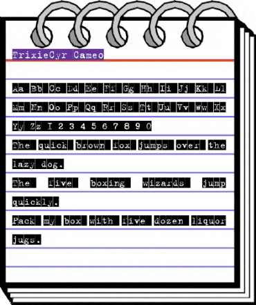 TrixieCyr Regular animated font preview TrixieCyr Regular animated font preview