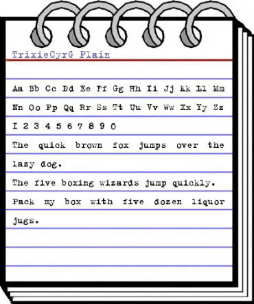 TrixieCyrG-Plain Plain animated font preview