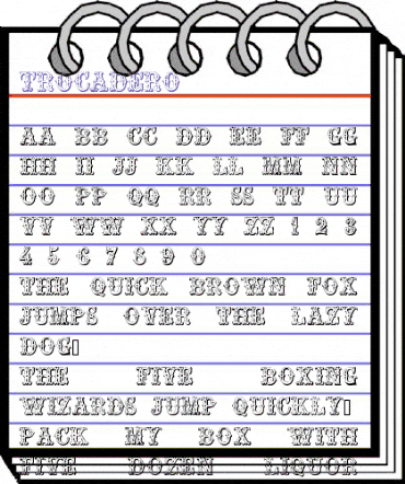 Trocadero Regular animated font preview