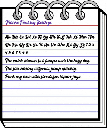 Troche Regular animated font preview Troche Regular animated font preview