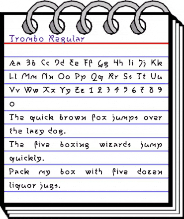 Trombo Regular animated font preview