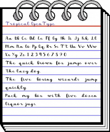 Tropical Regular animated font preview