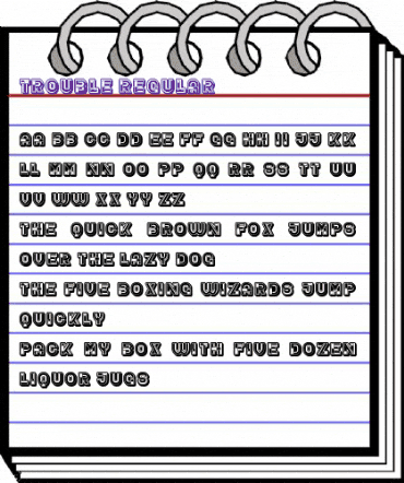 Trouble Regular animated font preview Trouble Regular animated font preview
