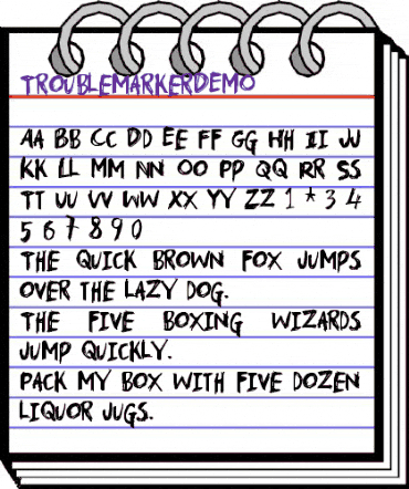 Troublemarker DEMO Regular animated font preview Troublemarker DEMO Regular animated font preview