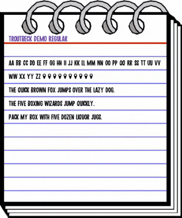 Troutbeck DEMO Regular animated font preview Troutbeck DEMO Regular animated font preview