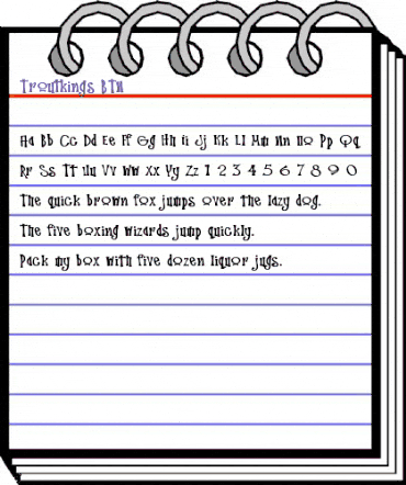 Troutkings BTN Regular animated font preview Troutkings BTN Regular animated font preview