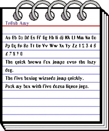 TrSah Amy Regular animated font preview