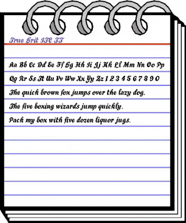 True Grit ITC TT Regular animated font preview