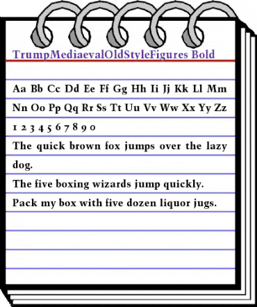 TrumpMediaevalOldStyleFigures Bold animated font preview TrumpMediaevalOldStyleFigures Bold animated font preview