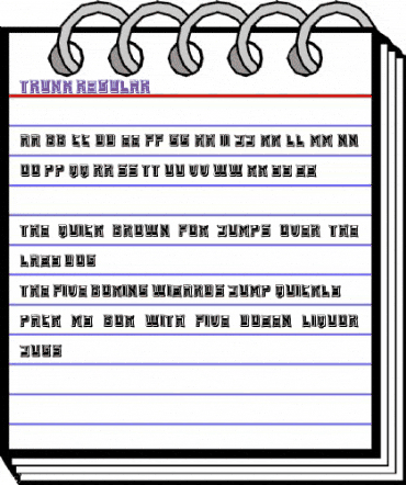 Trunk Regular animated font preview Trunk Regular animated font preview