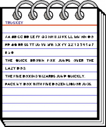Truskey Regular animated font preview