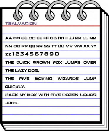 TSalvacion Regular animated font preview TSalvacion Regular animated font preview