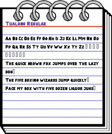 Tualang Regular animated font preview
