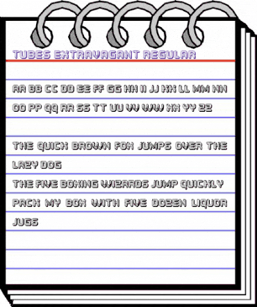 Tubes Extravagant Regular animated font preview