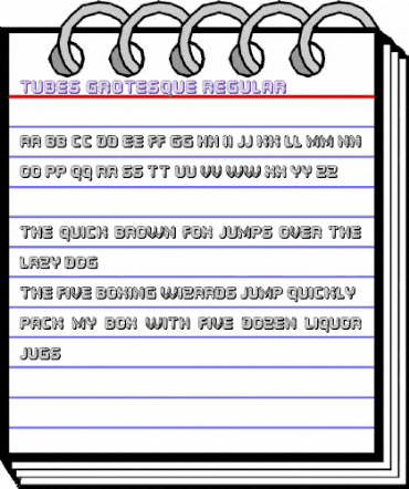 Tubes Grotesque Regular animated font preview