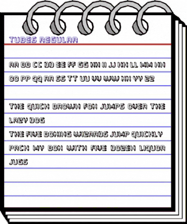 Tubes Regular animated font preview
