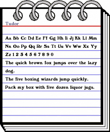 Tudor Regular animated font preview