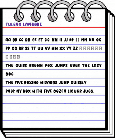 Tulena Lamoore Regular animated font preview