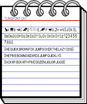 tungfont cat Regular animated font preview