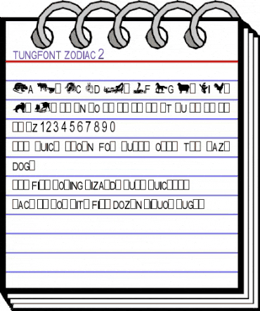 tungfont zodiac 2 Regular animated font preview