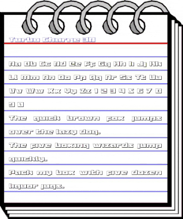 Turbo Charge 3D Regular animated font preview