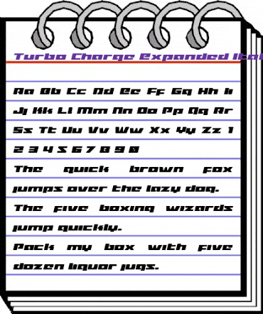 Turbo Charge Expanded Italic Expanded Italic animated font preview Turbo Charge Expanded Italic Expanded Italic animated font preview