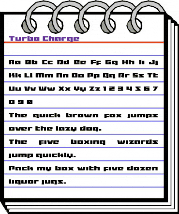 Turbo Charge Regular animated font preview