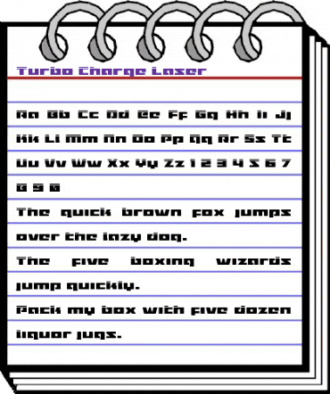 Turbo Charge Laser Regular animated font preview