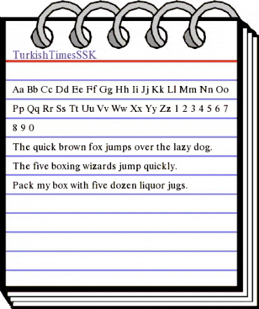 TurkishTimesSSK Regular animated font preview TurkishTimesSSK Regular animated font preview