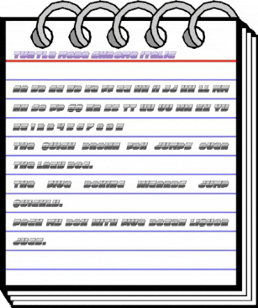 Turtle Mode Chrome Italic Italic animated font preview Turtle Mode Chrome Italic Italic animated font preview