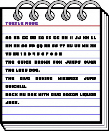 Turtle Mode Regular animated font preview Turtle Mode Regular animated font preview