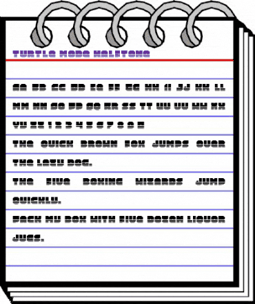 Turtle Mode Halftone Regular animated font preview