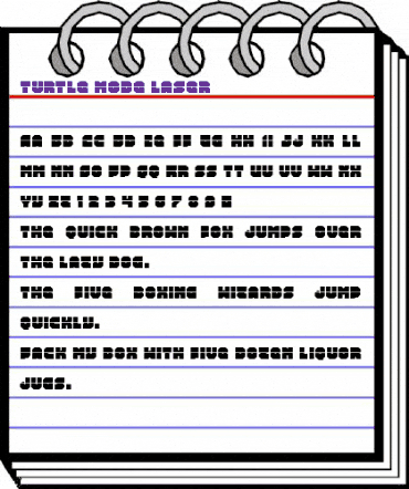 Turtle Mode Laser Regular animated font preview