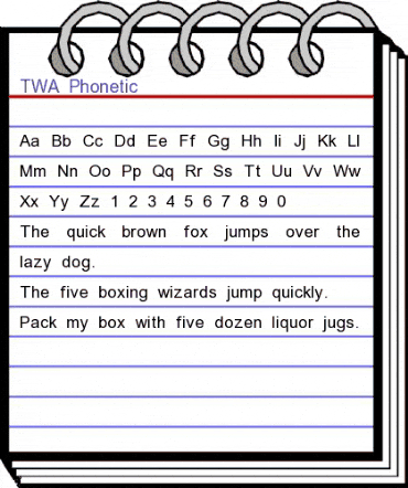 TWA Phonetic Regular animated font preview