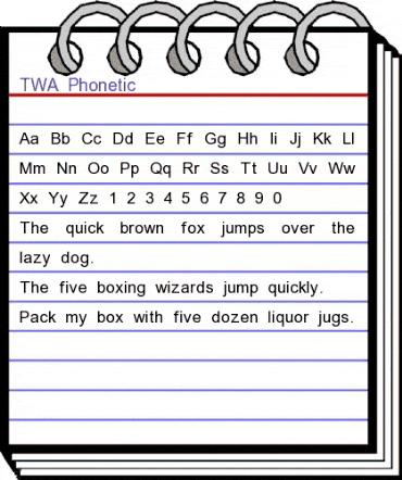 TWA Phonetic Regular animated font preview TWA Phonetic Regular animated font preview