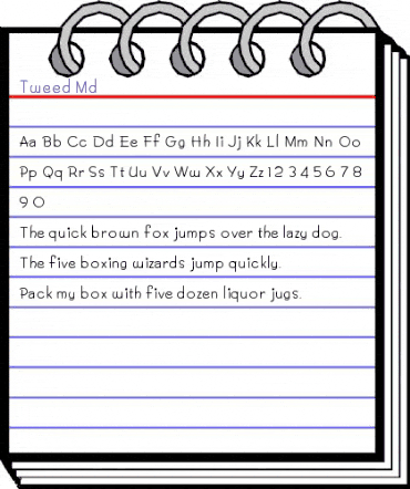 Tweed Md animated font preview