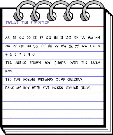 Twelve Ton Fishstick Regular animated font preview Twelve Ton Fishstick Regular animated font preview