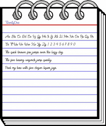 TWentyONe Regular animated font preview TWentyONe Regular animated font preview