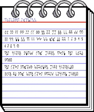 Twilight Express Regular animated font preview Twilight Express Regular animated font preview