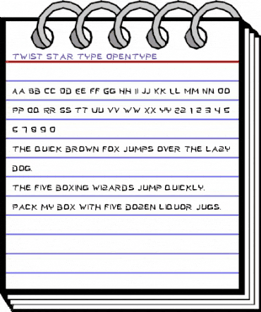 Twist Star Type Regular animated font preview