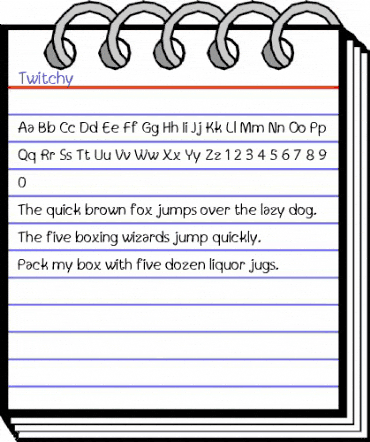 Unnamed Twitchy animated font preview