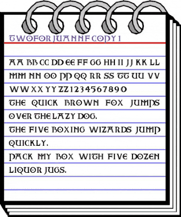 Two For Juan NF Regular animated font preview