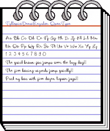 Tyllapia - Demo Regular animated font preview