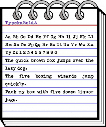 TypekaBoldA Regular animated font preview