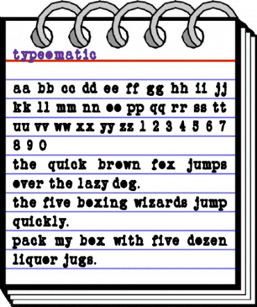 TypeOMatic Regular animated font preview