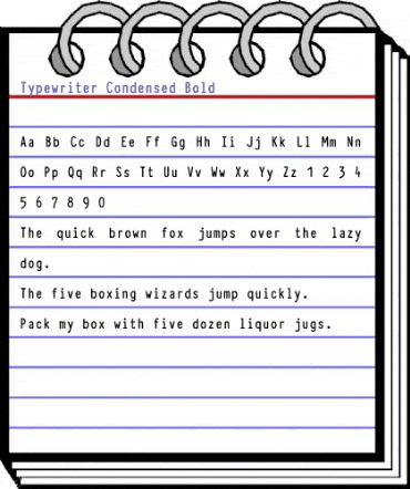 Typewriter_Condensed Bold animated font preview Typewriter_Condensed Bold animated font preview