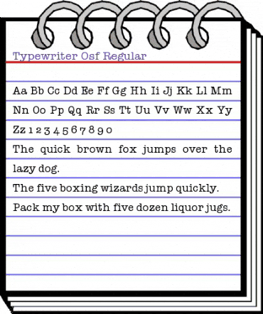 Typewriter-Osf Regular animated font preview