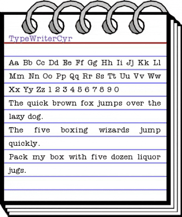 TypeWriterCyr Regular animated font preview
