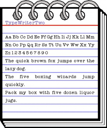 TypeWriterTwo Regular animated font preview